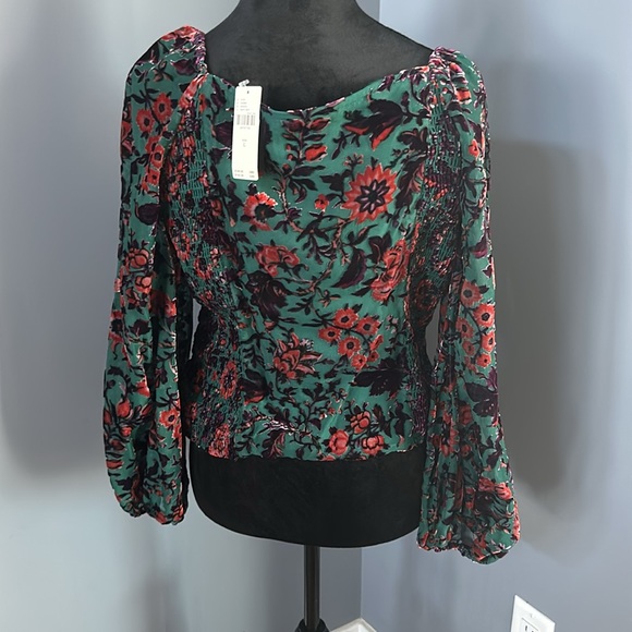 Anthropology Surplice Tie Front Blouse large new with tags - Picture 6 of 7